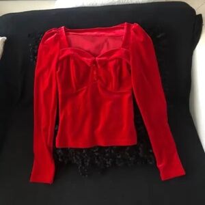 Red long sleeves size S